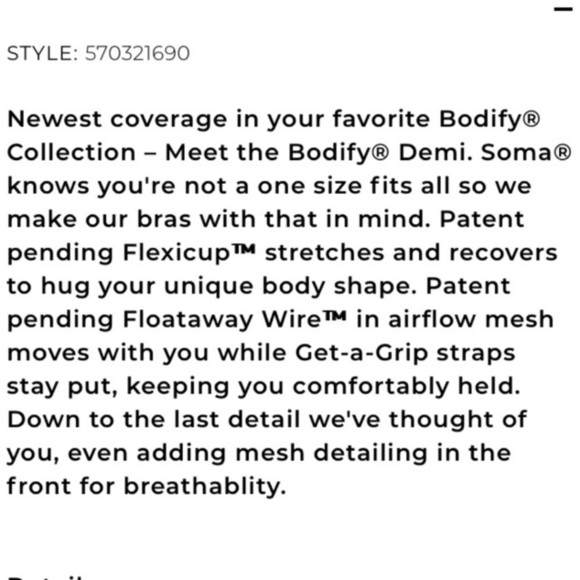 Soma NWT Bodify Perfect Coverage Bra 40DDD Black T-Shirt Underwire Adjustable - Picture 13 of 16